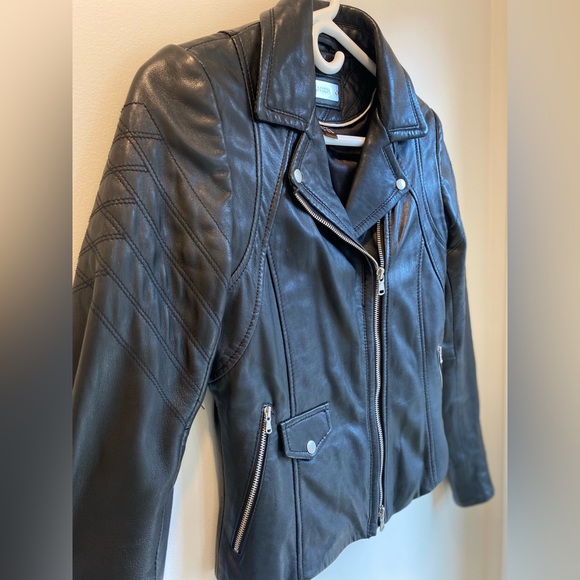 DANIER Motorcycle Jacket Black Leather Size 2XS ( US Size 2/4) UK 6/8 - Picture 5 of 10